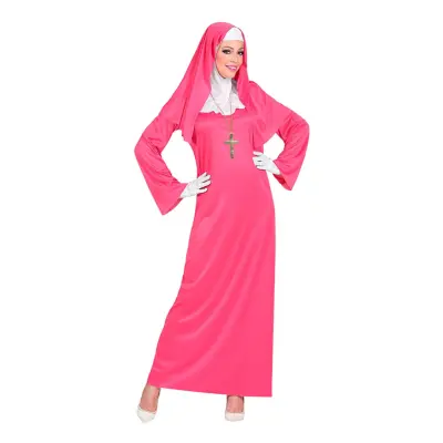 Rosa Nunna Maskeraddräkt - Medium