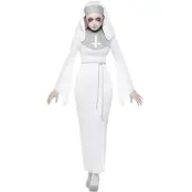 Skräcknunna Maskeraddräkt Vit M