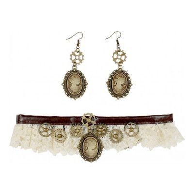 Steampunk Kraghalsband och Örhängen