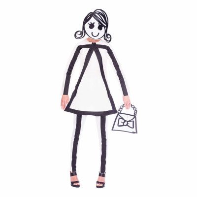 Streckgubbe Dam Maskeraddräkt - Large