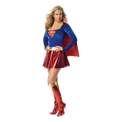 Supergirl Deluxe Maskeraddräkt - X-Small