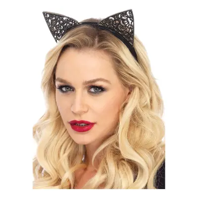 Svarta Kattöron på Diadem Deluxe - One size