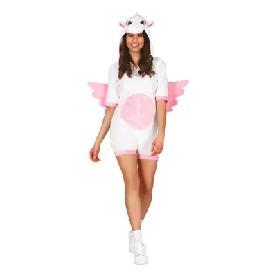 Unicorn Jumpsuit Kort Maskeraddräkt - Large