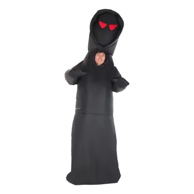 Uppblåsbar Döden med Lysande Ögon Maskeraddräkt - One size