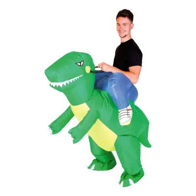 Uppblåsbar Ridande Dinosaurie Maskeraddräkt - One size
