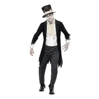 Zombie Brudgum Maskeraddräkt - Large