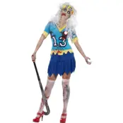 Zombie Landhockey Spelare Maskeraddräkt M