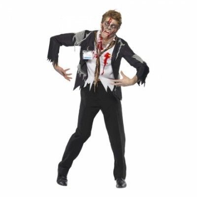 Zombie Tjänsteman Maskeraddräkt