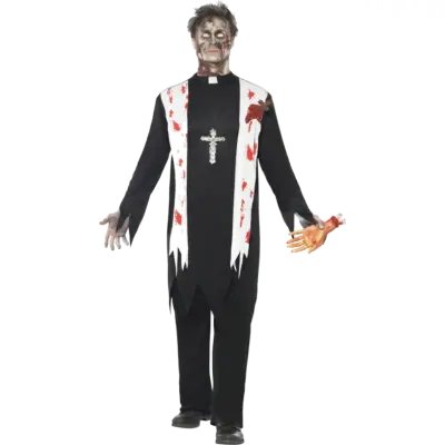 Zombiepräst Maskeraddräkt L