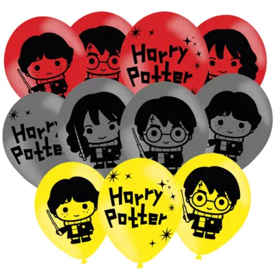 Ballonger Harry Potter Grå, Röd&Gul 6-pack