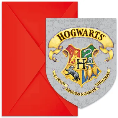 Harry Potter Hogwarts Inbjudningskort 6-pack