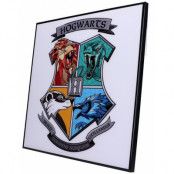 Harry Potter Hogwarts - Kristallklar Väggbild i Geometrisk Konststil 32x32 cm