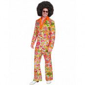 60's Blommig Hippie Kostymdräkt till Herr
