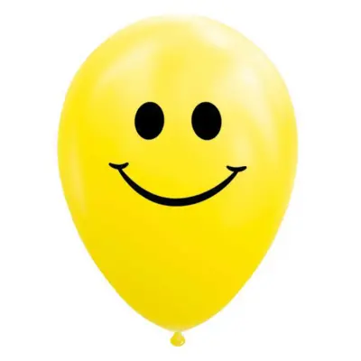 Ballonger Smiley Gul 8-pack