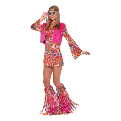 Fluffig Hippie Maskeraddräkt - One size