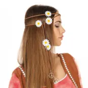 Hårband med Blommor och Peacemärken - One size