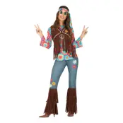 Hippie Dam Maskeraddräkt - X-Large