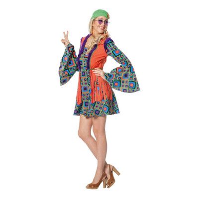 Hippie Dam Orange Maskeraddräkt - Small