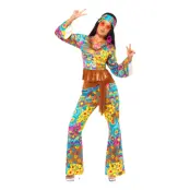 Hippie Flower Power Maskeraddräkt - Small