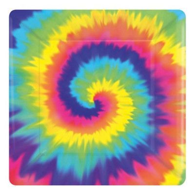 Papperstallrikar 60-tals Hippie - 8-pack