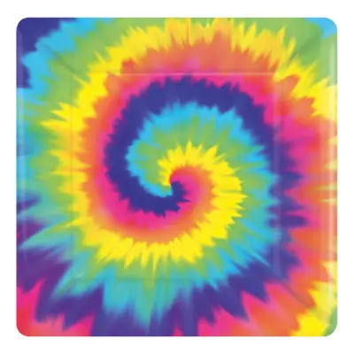 Papperstallrikar 60-tals Hippie - 8-pack