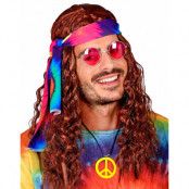 Peace Hippie Smycke - Gul