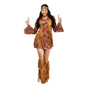 Peace & Love Hippie Maskeraddräkt - Medium/Large