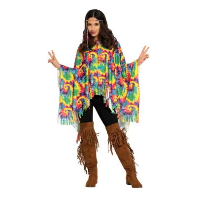 Poncho Tie-Dye Hippie - Large
