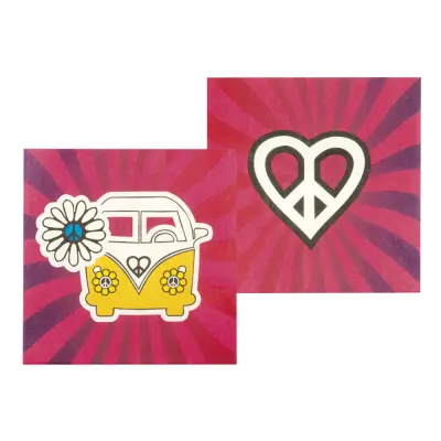 Servetter Hippie - 12-pack