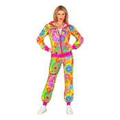 UV Neon Hippie Träningsoverall Maskeraddräkt - X-Large