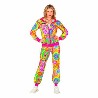 UV Neon Hippie Träningsoverall Maskeraddräkt - XX-Large