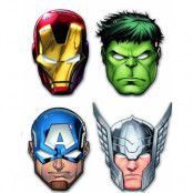 6 stk Marvel Avengers Pappmasker