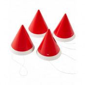 4 st Röda och Vita Minifesthattar