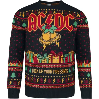 AC/DC Christmas jumper - Holiday Sweater 2024 - M 5XL - för Herr - flerfärgad