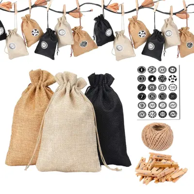 Adventskalender Jutesäckar - 24-pack