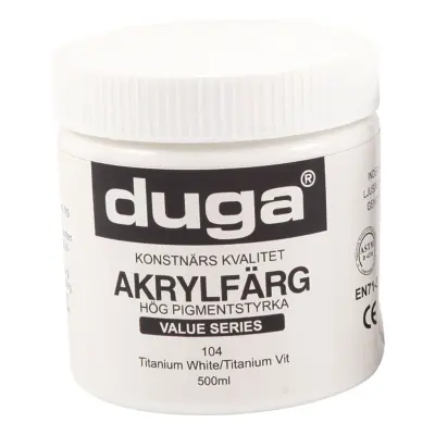 Akrylfärg Vit - 500 ml