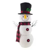 Animerad LED Snögubbe med Musik - Snögubbe med Höghatt