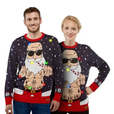 Bad Santa LED Jultröja - Medium