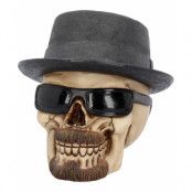 Badass - Dödskallefigur med Hatt och Glasögon 16 cm