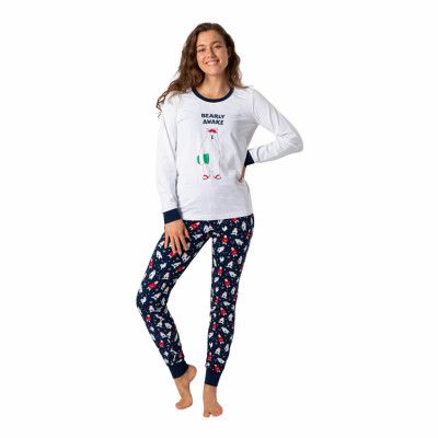 Bearly Awake Christmas Julpyjamas Dam - Medium