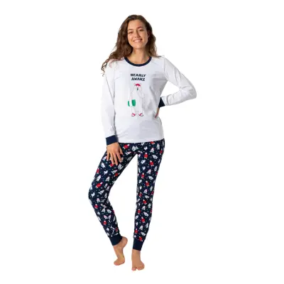 Bearly Awake Christmas Julpyjamas Dam - X-Small