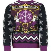 Black Sabbath Christmas jumper - Holiday Sweater - S 5XL - för Herr - flerfärgad