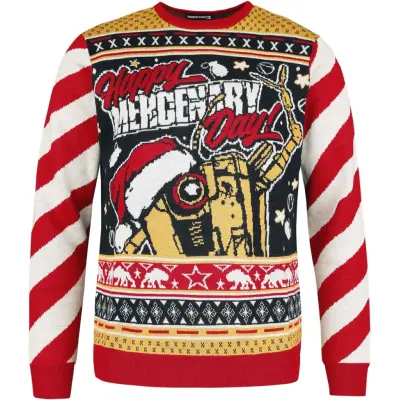 Borderlands - gaming Christmas jumper - 3 - Claptrap - Happy Mercenary Day - S XXL - för Herr - flerfärgad