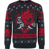 Cyberpunk 2077 - gaming Christmas jumper - Cheer Up Samurai - L XXL - för Herr - svart