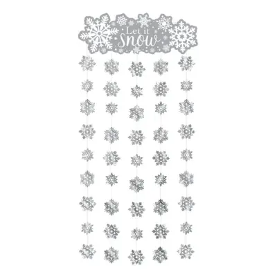 Dörrdraperi Snöflingor