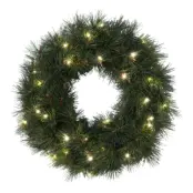 Dörrkrans Grön med LED