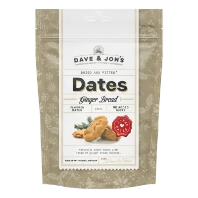 Dave&Jons Dadlar Ginger Bread - 125 gram