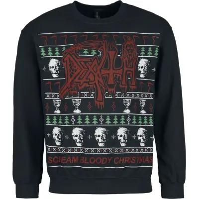 Death Christmas Jumper - Holiday Sweater - Scream Bloody Christmas - S XXL - för Herr - svart