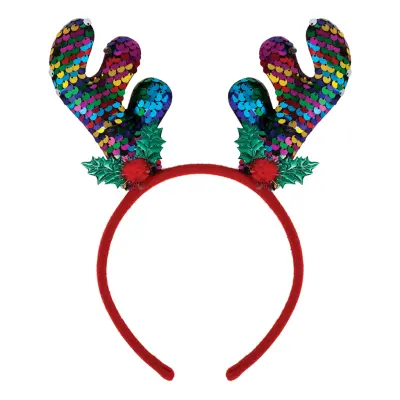 Diadem Ren med Paljetter - One size