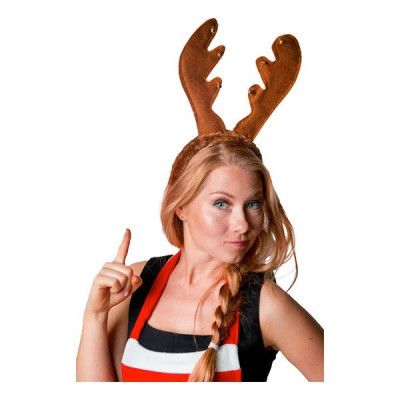 Diadem Renhorn med Bjällror - One size